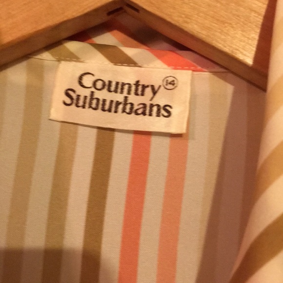 Vintage Country Suburbans Size 14 Blouse with Tie - Picture 2 of 5